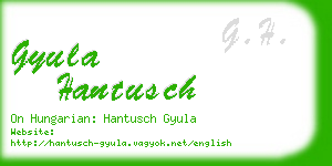 gyula hantusch business card